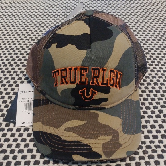 true religion camo hat